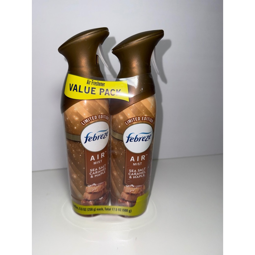 Febreze Air Mist Sea Salt Caramel & Maple Limited Edition 2 pk Discontinued NEW